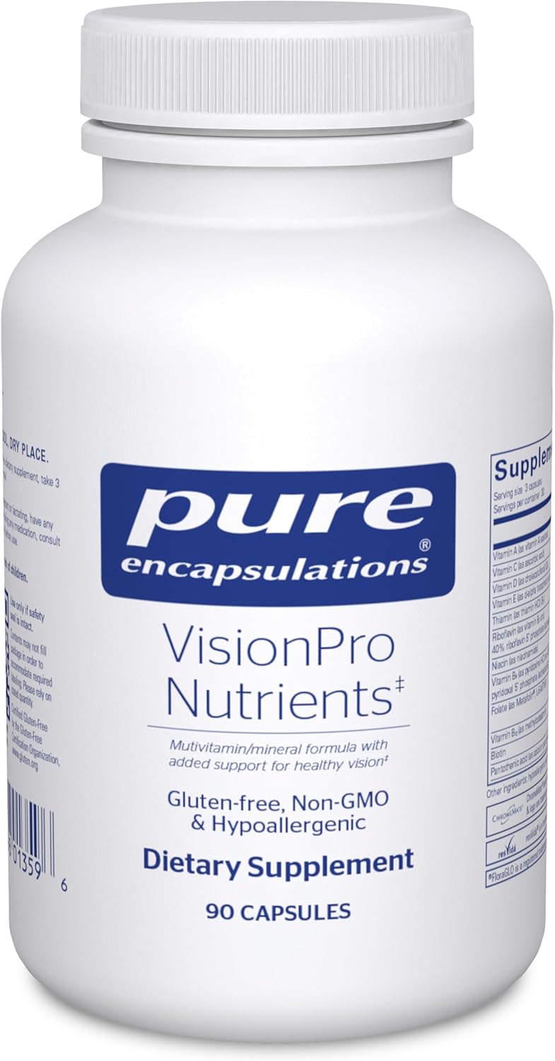 Pure Encapsulations VisionPro Nutrients | Hypoallergenic Multivitamin\/Mineral Complex for Maintaining Healthy Vision | 90 Capsules